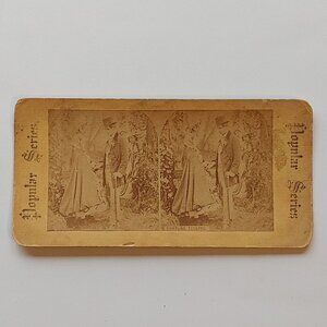 ANTIQUE STEREOGRAPH Card Victorian Era Courtship Photo